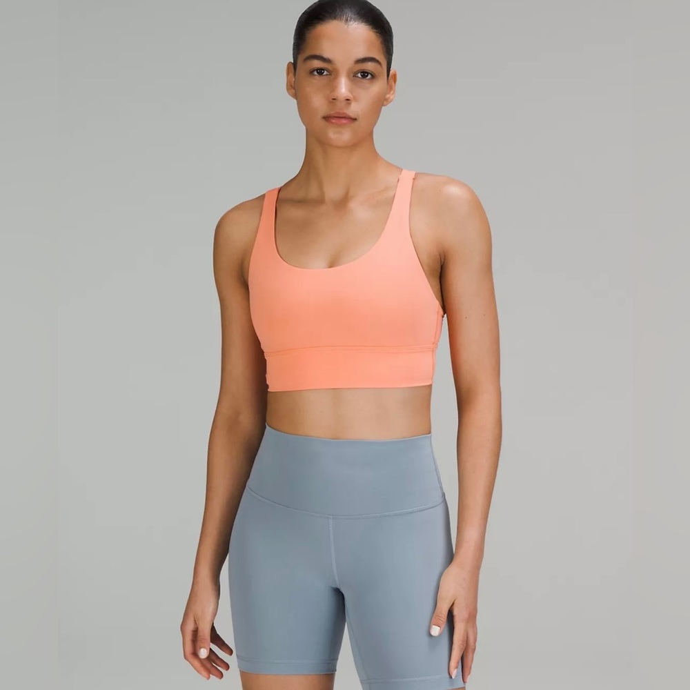 NEW lululemon Energy Longline Bra color Pale Raspberry